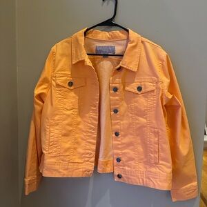 Laura Scott Orange Denim Jacket